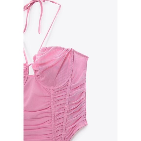 Zara Tulle Corset Top - Picture 7 of 9